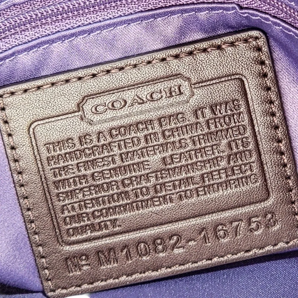 Coach Embossed Python Brown Sierra Large Carryall Satchel Brass Hardware 16753